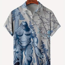 Men's Hawaiian Shirt - Coconut Tree Print, Lightweight and Breathable - Best Sellers