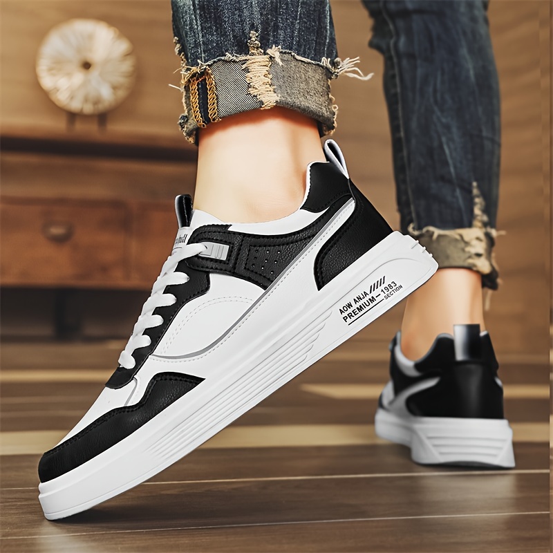 colour block skateboard shoes men s trendy street style details 15