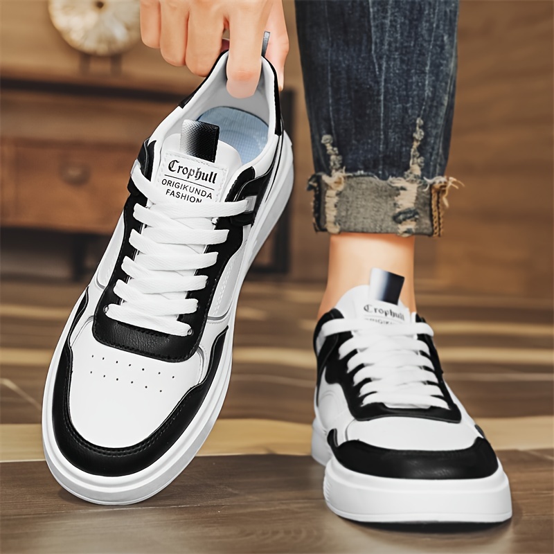 colour block skateboard shoes men s trendy street style details 16