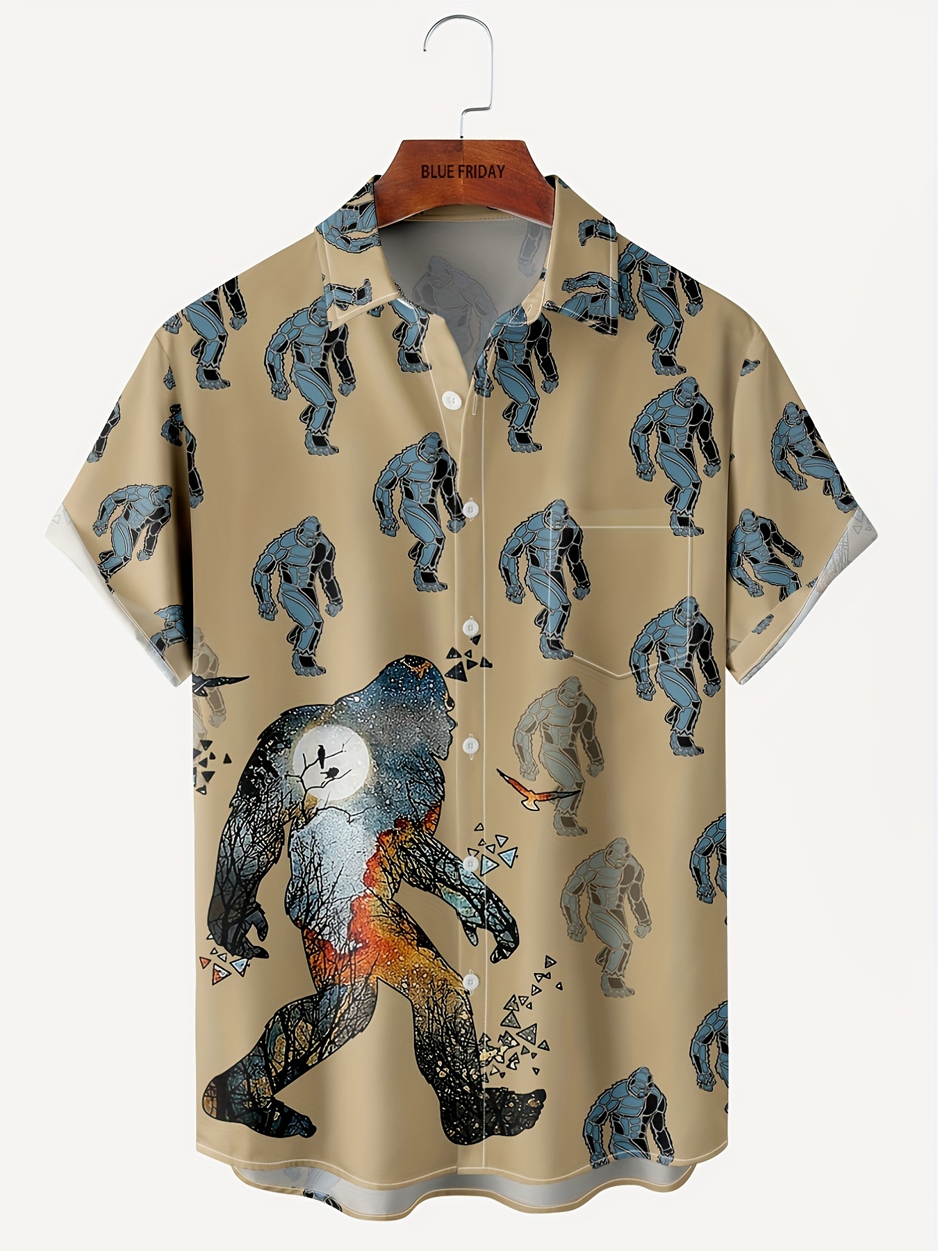 mens coconut tree print hawaiian shirt best sellers details 25